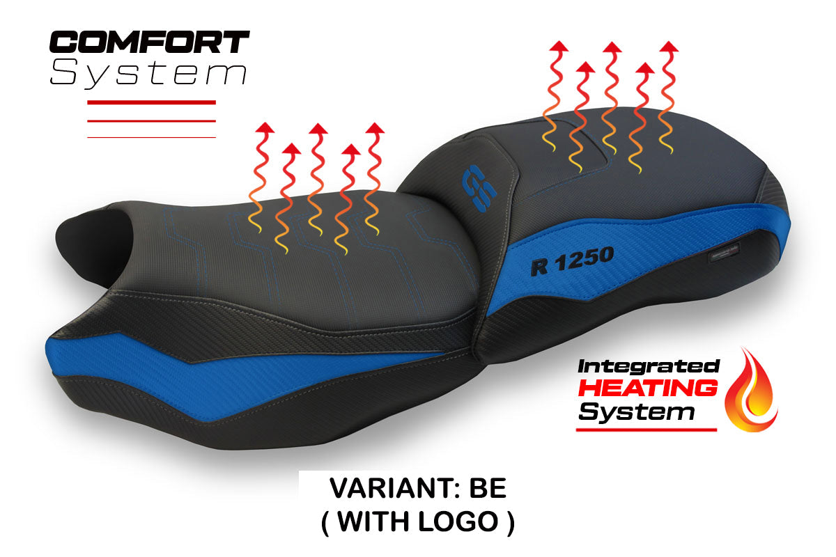 Tappezzeria Italia BMW R1250GS 2019-2023 Comfort Heated Seat Cover in Blue and Black