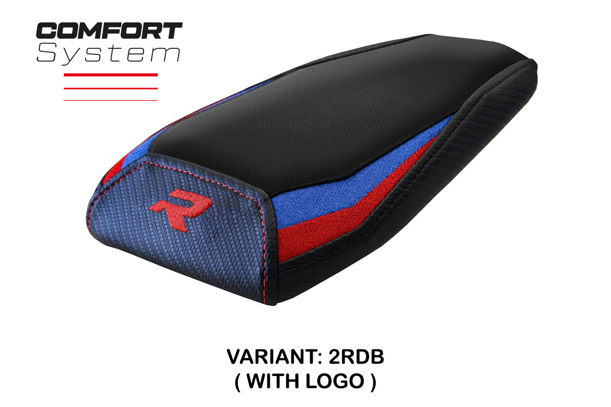 Tappezzeria Italia BMW M1000R 2022-2025 Rear Seat Cover Comfort in Red, Blue and Black