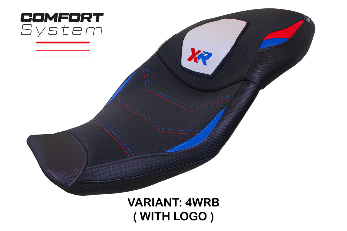 Tappezzeria Italia BMW S1000XR 2020-2023 Seat Cover Comfort in White, Red and Blue