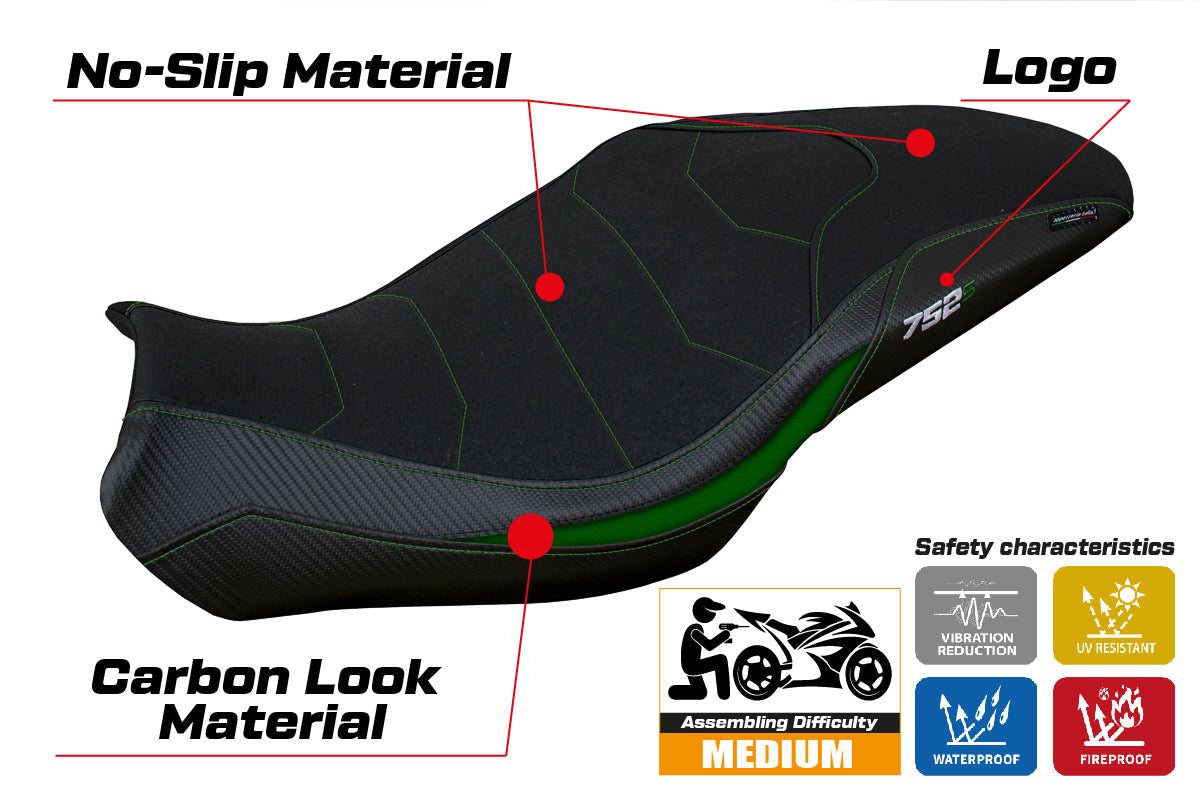 Tappezzeria Italia Benelli 752S 2019-2025 Seat Cover Ultragrip in Green