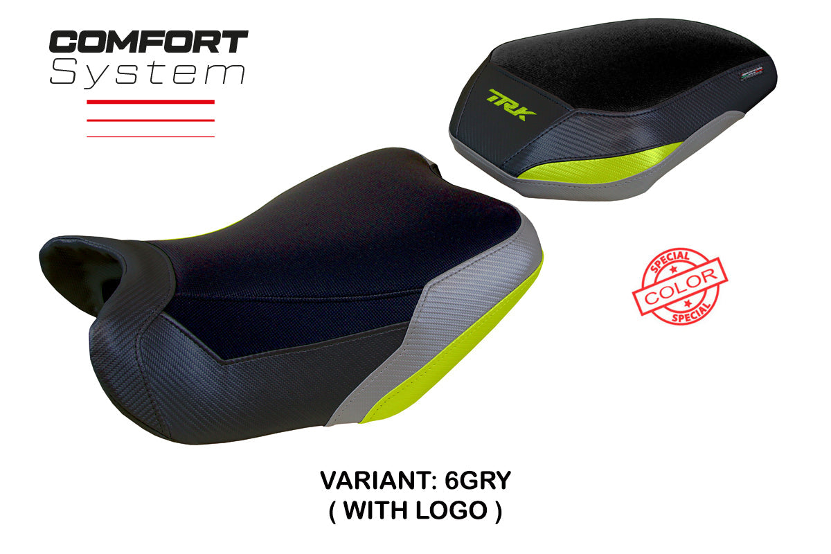 Tappezzeria Italia Benelli TRK 702 2023-2025 Seat Cover Comfort in Grey Yellow and Black
