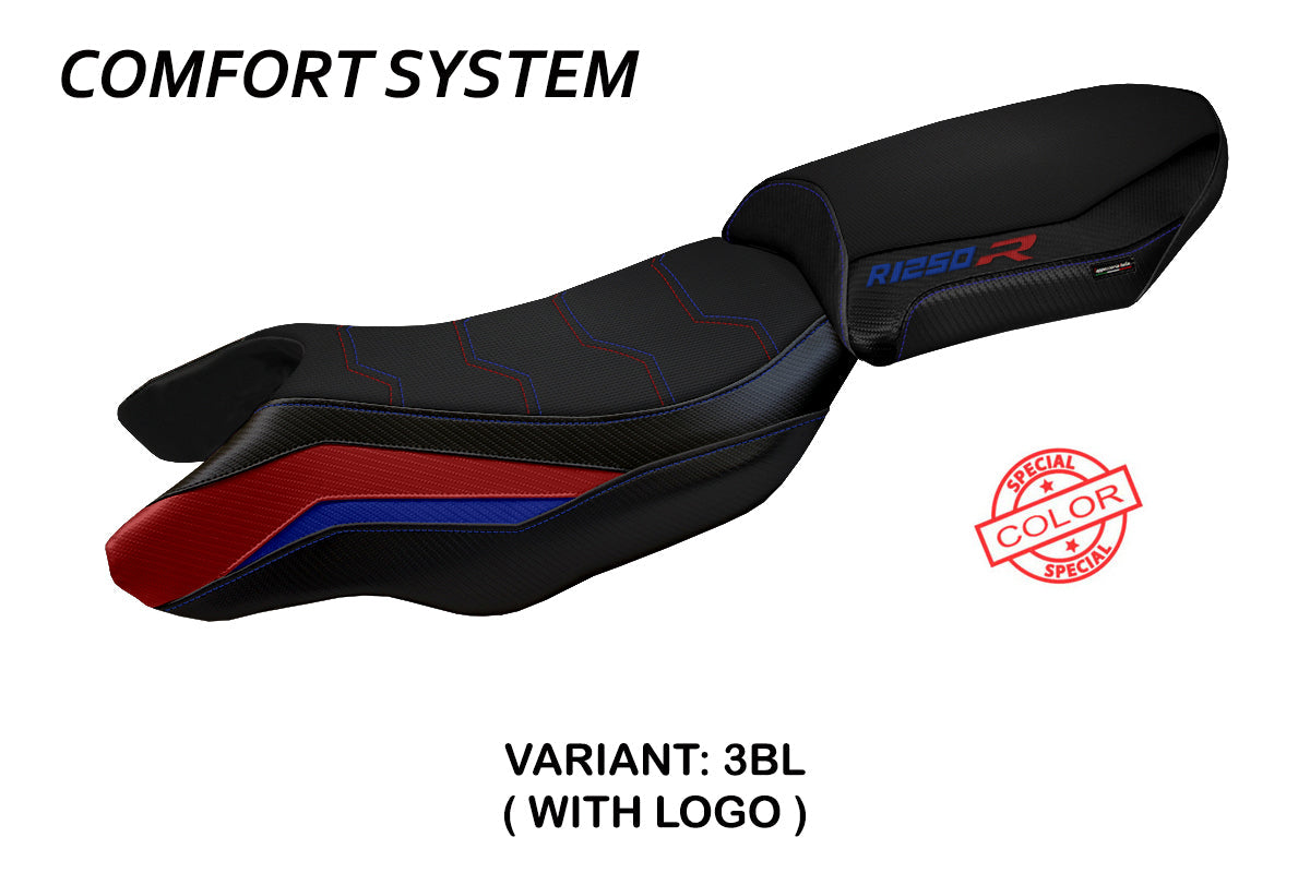 Tappezzeria Italia BMW R1250R 2019-2025 Seat Cover Comfort in Blue, Red and Black