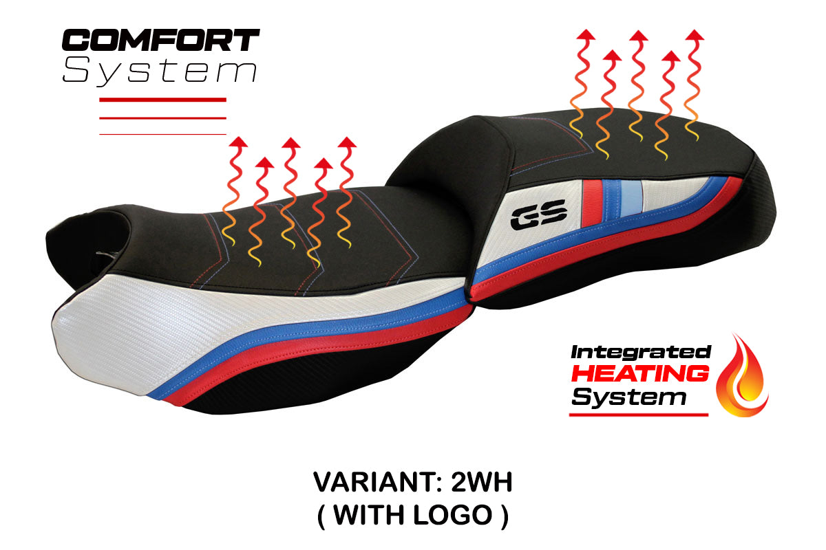 Tappezzeria Italia BMW R1200GS 2013-2018 Seat Cover Comfort Heated in White and Black