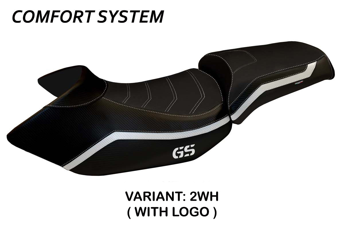 Tappezzeria Italia BMW R1200GS 2005-2012 Seat Cover Comfort in White and Black