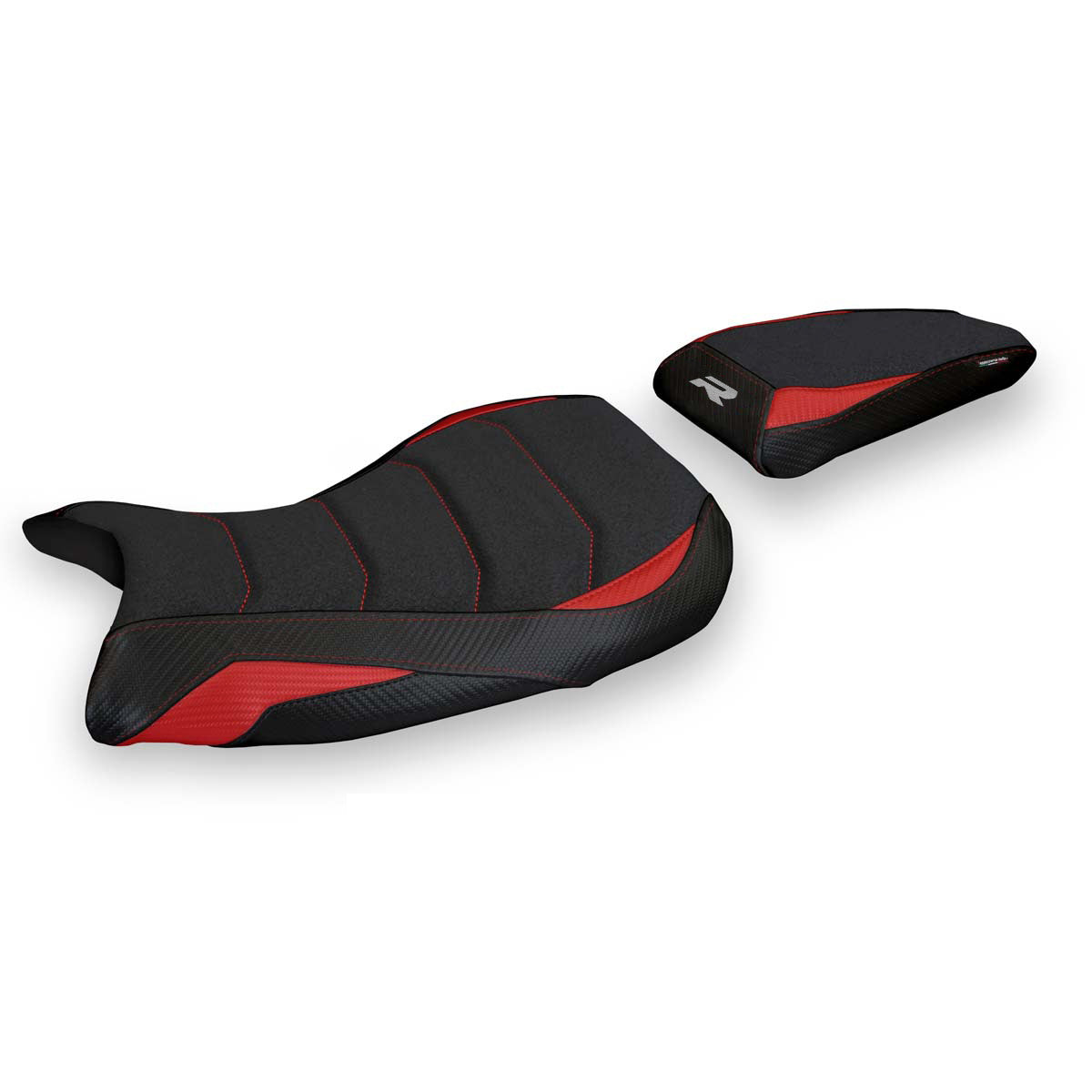 Tappezzeria Italia BMW S1000R M Sport 2021-2025 Seat Cover Ultragrip in Red and Black