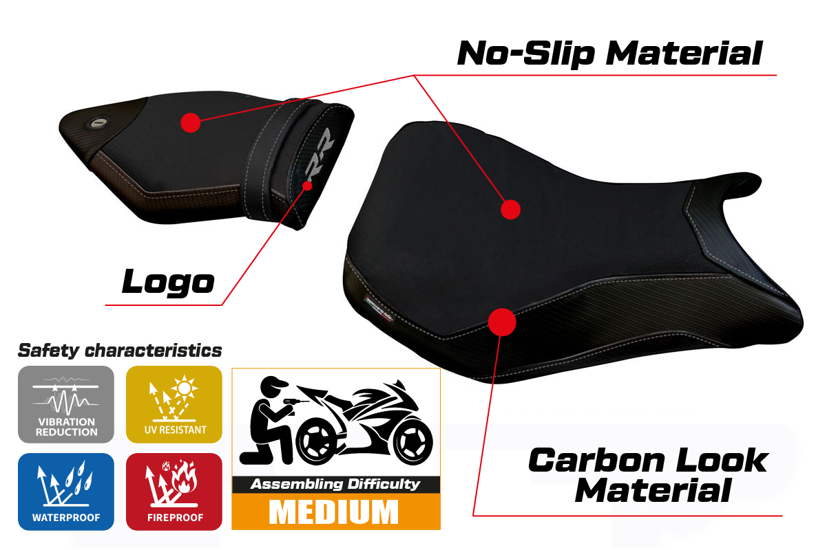 Tappezzeria Italia BMW S1000RR 2015-2018 Seat Cover in Black