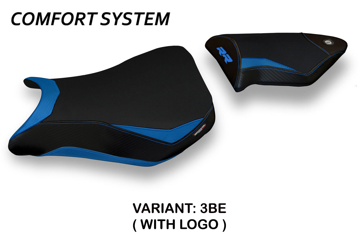 Tappezzeria Italia BMW S1000RR 2012-2014 Seat Cover Comfort in Blue and Black