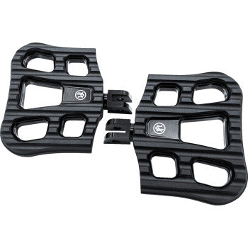 PERFORMANCE MACHINE (PM) Drifter Floorboards - Rider - Black Ops - FL 0036-1027-SMB