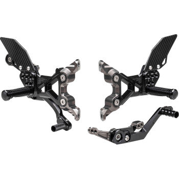 GILLES TOOLING FXR Rearset - Black - BMW S1000RR / M 1000 RR 2020-2024 FXR-BM05-B