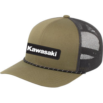FACTORY EFFEX Hat Kawasaki Explorer Braided Snapback Moss Green/Charcoal 29-86104