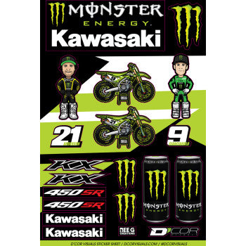 D'COR VISUALS Decal Sheet - Monster Energy BEE G 40-20-118