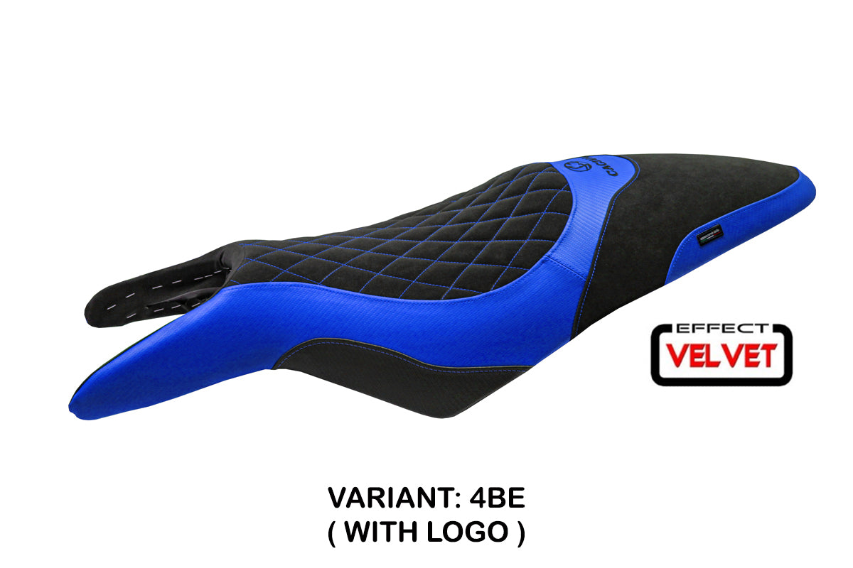 Tappezzeria Italia Cagiva Raptor 650-1000 2000-2007 Seat Cover in Blue and Black