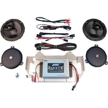 J & M 200 W 2-Channel Amplifier/Speaker Kit - '14-'23 FLHX/FLHTK/FLHCUTG RKT6-200HC14