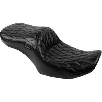 LE PERA Maverick Seat - without Backrest - Diamond Stitch - Black - FLH/FLT '23-'24 LV-957DM