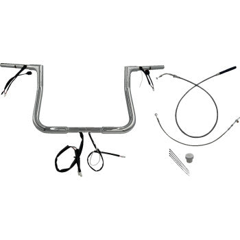 FAT BAGGERS INC. 1-1/4" EZ Install Flat Top Handlebar - 11" - Chrome 749011