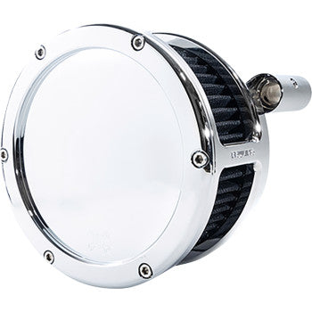 FEULING OIL PUMP CORP. BA Air Cleaner Kit - Chrome with Black Filter - '08-'17 Dyna/Softail/Touring 5557