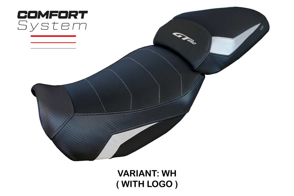 Tappezzeria Italia CF Moto 650GT 2021-2025 Seat Cover Comfort in White and Black