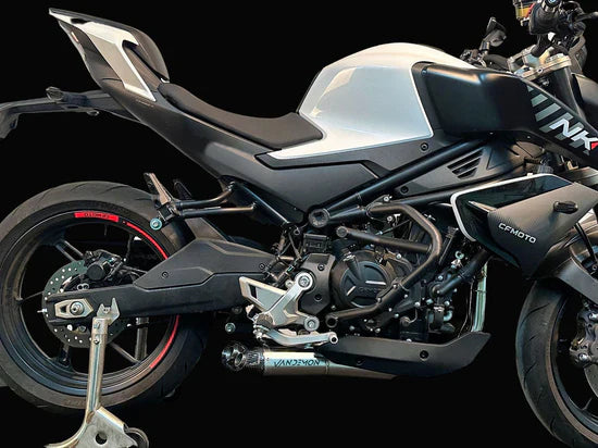 Vandemon CFMOTO 450NK Stainless Steel Low Mount Exh System 2023-24 CFMOTO450NKSSLMEXHA VA-100