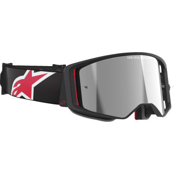 ALPINESTARS GOGGLES Goggle Supertech Corp Blk/Red Mirror-Silver 5100325-1434
