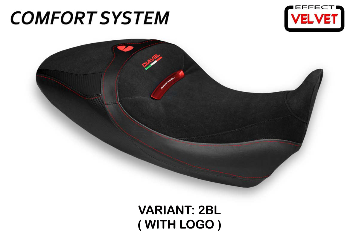 Tappezzeria Italia Ducati Diavel 1260 1260S 2019-2023 Seat Cover Comfort in Black