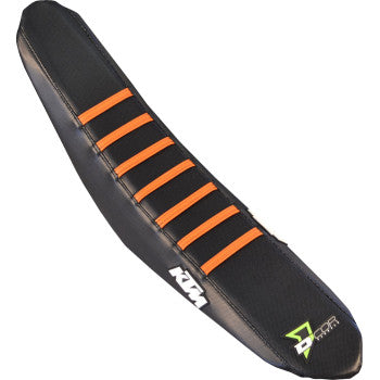 D'COR VISUALS Seat Cover - Black/Orange Ribs - KTM SX '25 30-30-103