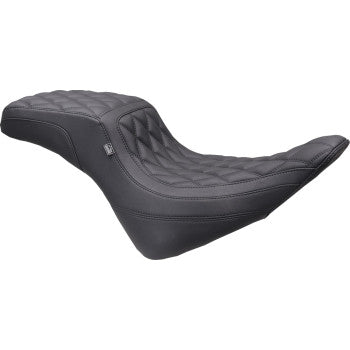 MUSTANG One-Piece/2-Up Squareback Seat - Double Diamond - Black Stitch - FXBR '23-'25 86006