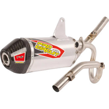 PRO CIRCUIT T-6 Exhaust System - Stainless Steel/Carbon Fiber - KLX 140 0122014FT 1820-2182