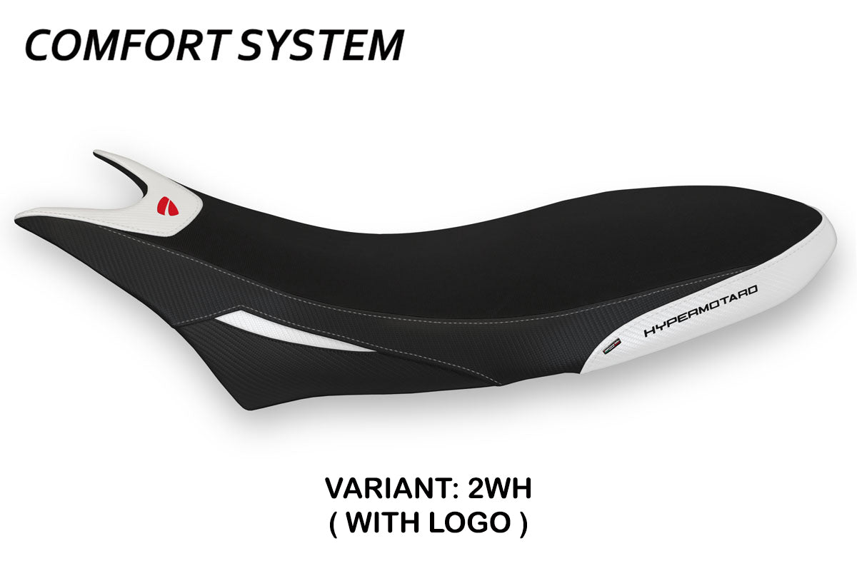Tappezzeria Italia Ducati Hypermotard 950 2019-2025 Seat Cover Comfort in White