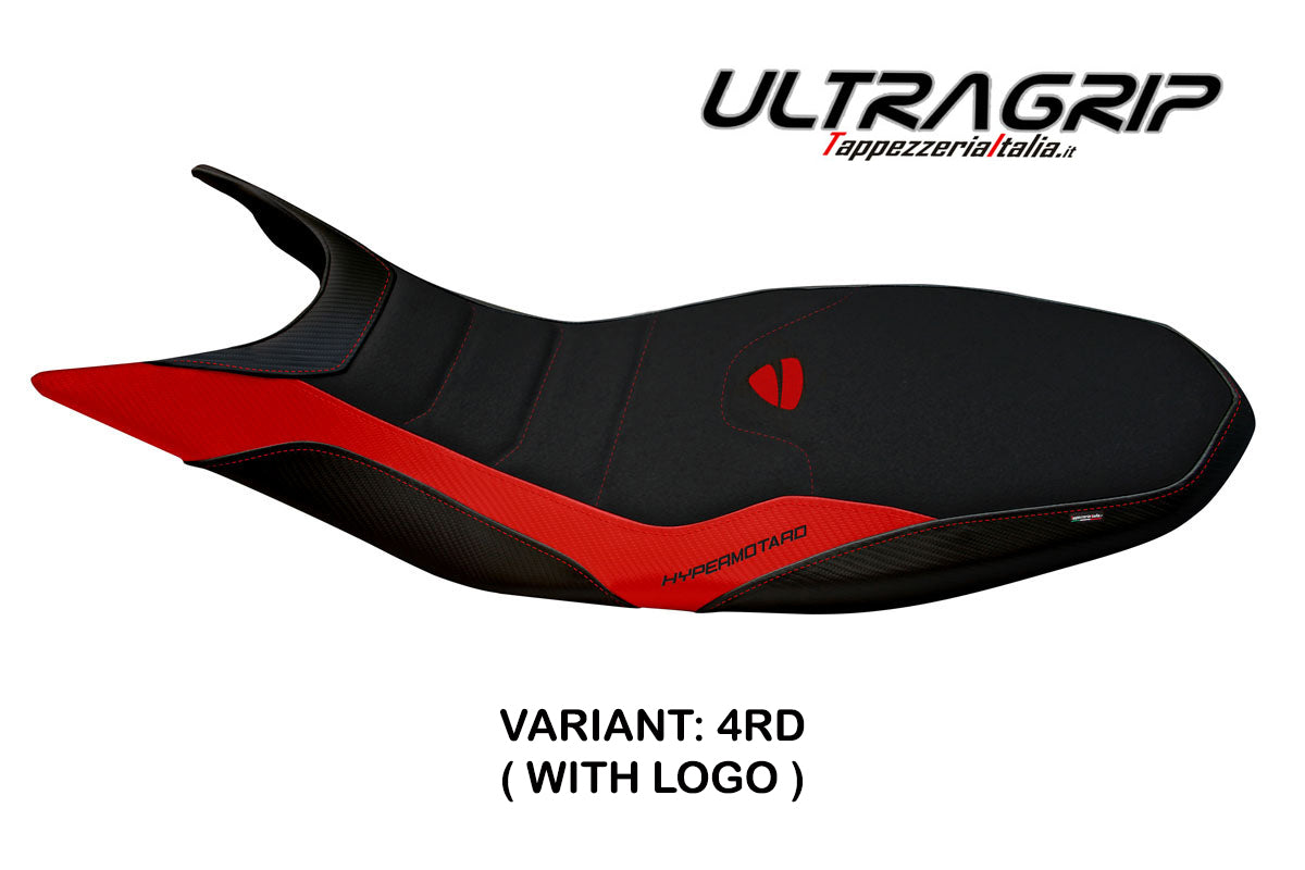 Tappezzeria Italia Ducati Hypermotard 821 939 2013-2018 Seat Cover Ultragrip in Red and Black