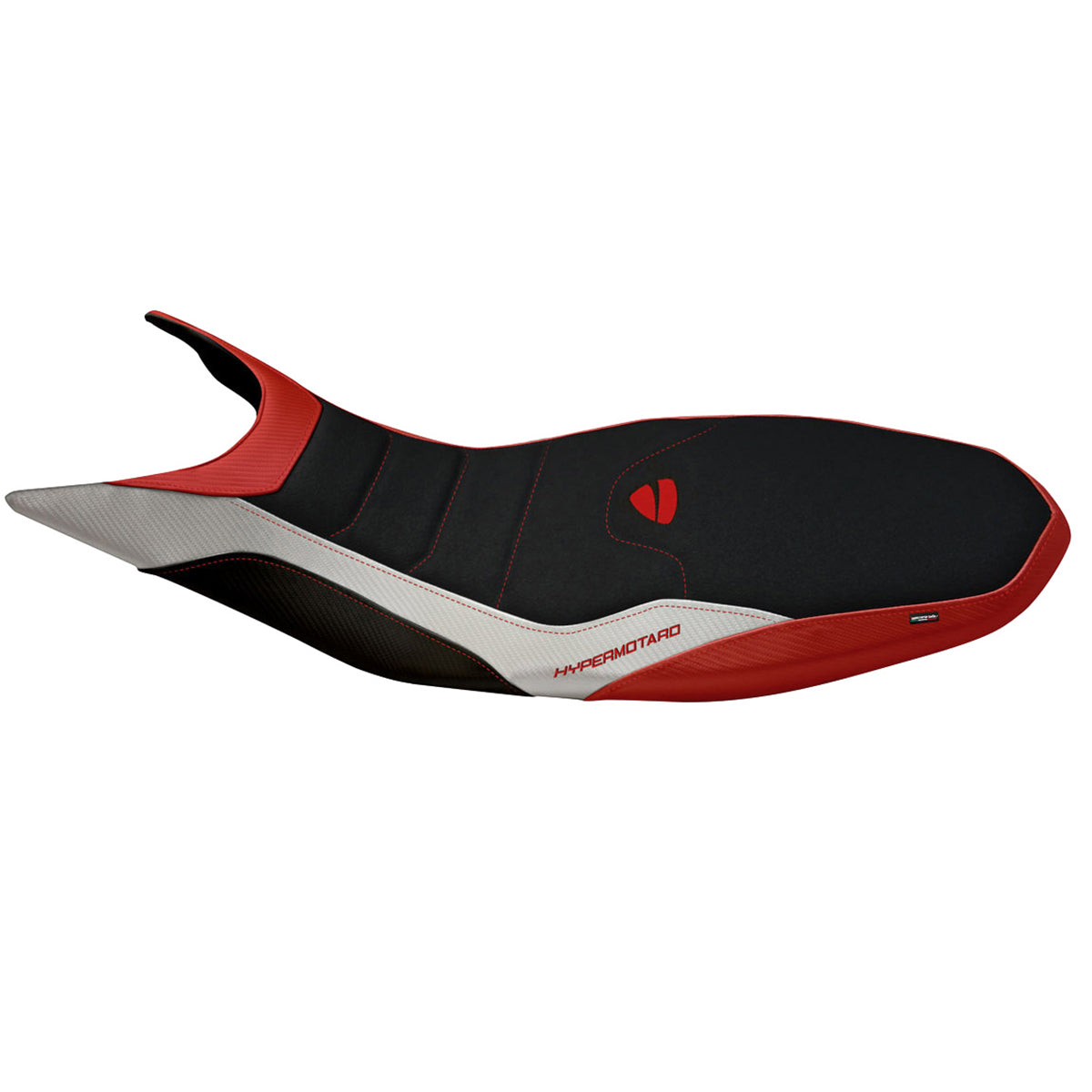 Tappezzeria Italia Ducati Hypermotard 821 939 2013-2018 Seat Cover Ultragrip in Red and White