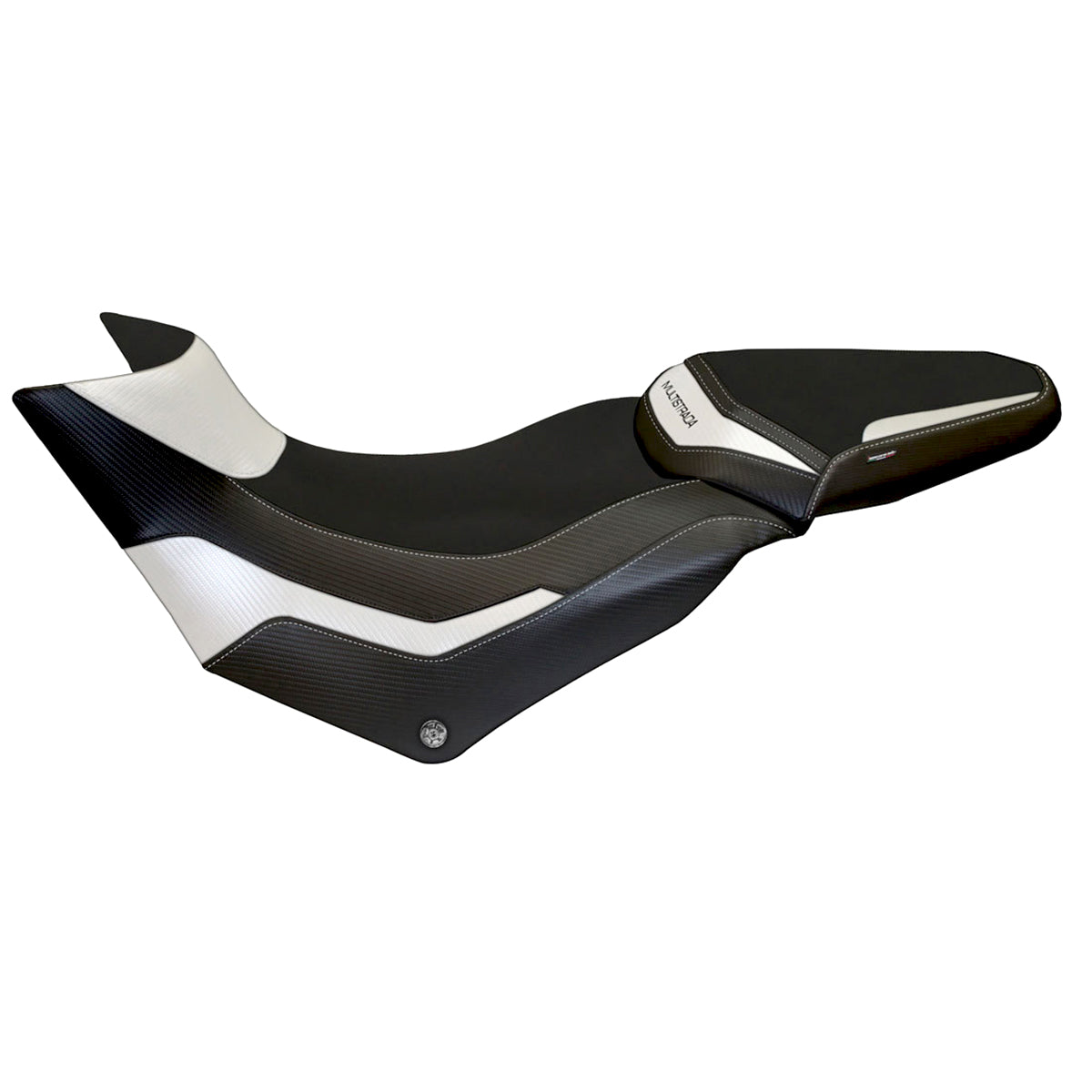 Tappezzeria Italia Ducati Multistrada 950 2017-2021 Seat Cover in White and Black