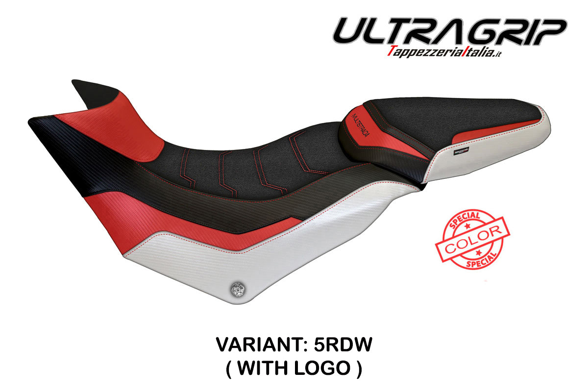 Tappezzeria Italia Ducati Multistrada 950 2017-2021 Seat Cover Ultragrip in Red and White