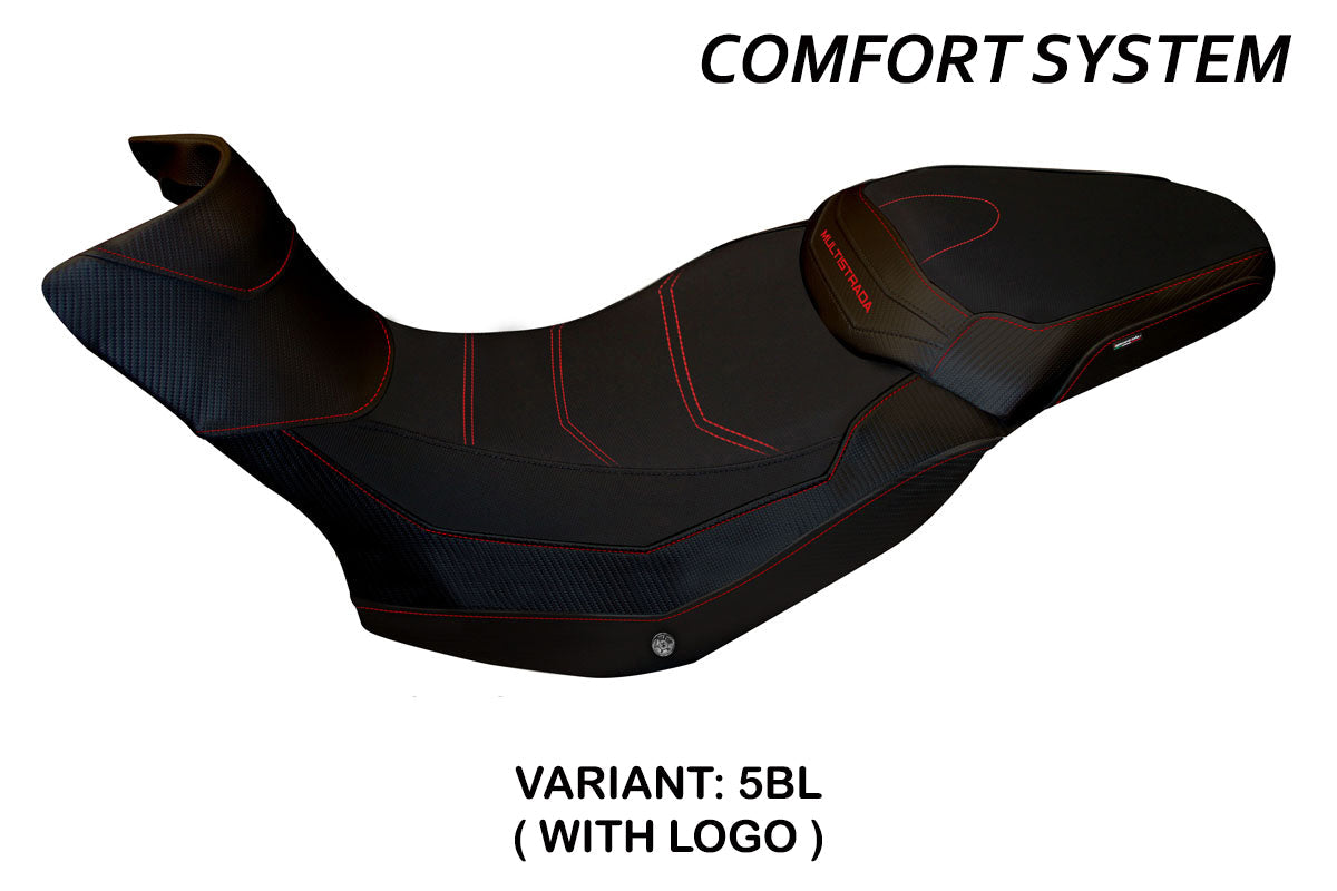 Tappezzeria Italia Ducati Multistrada 1200 1260 Enduro 2016-2021 Seat Cover Comfort in Black