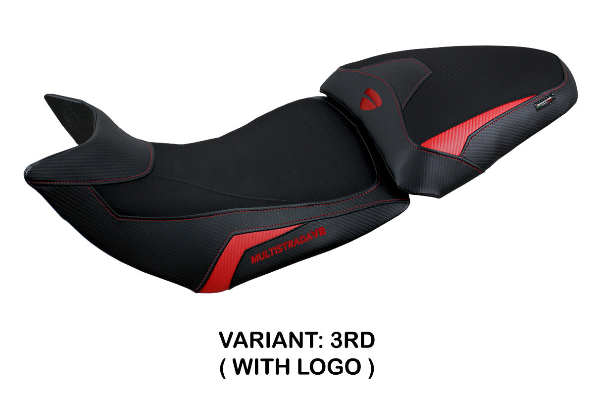 Tappezzeria Italia Ducati Multistrada V2 2021-2024 Seat Cover in Red and Black