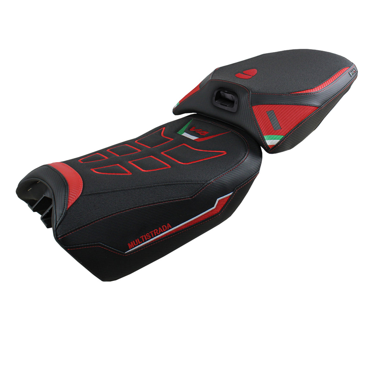 Tappezzeria Italia Ducati Multistrada V4 PP Heat 2022-2025 Seat Cover Ultragrip in Red