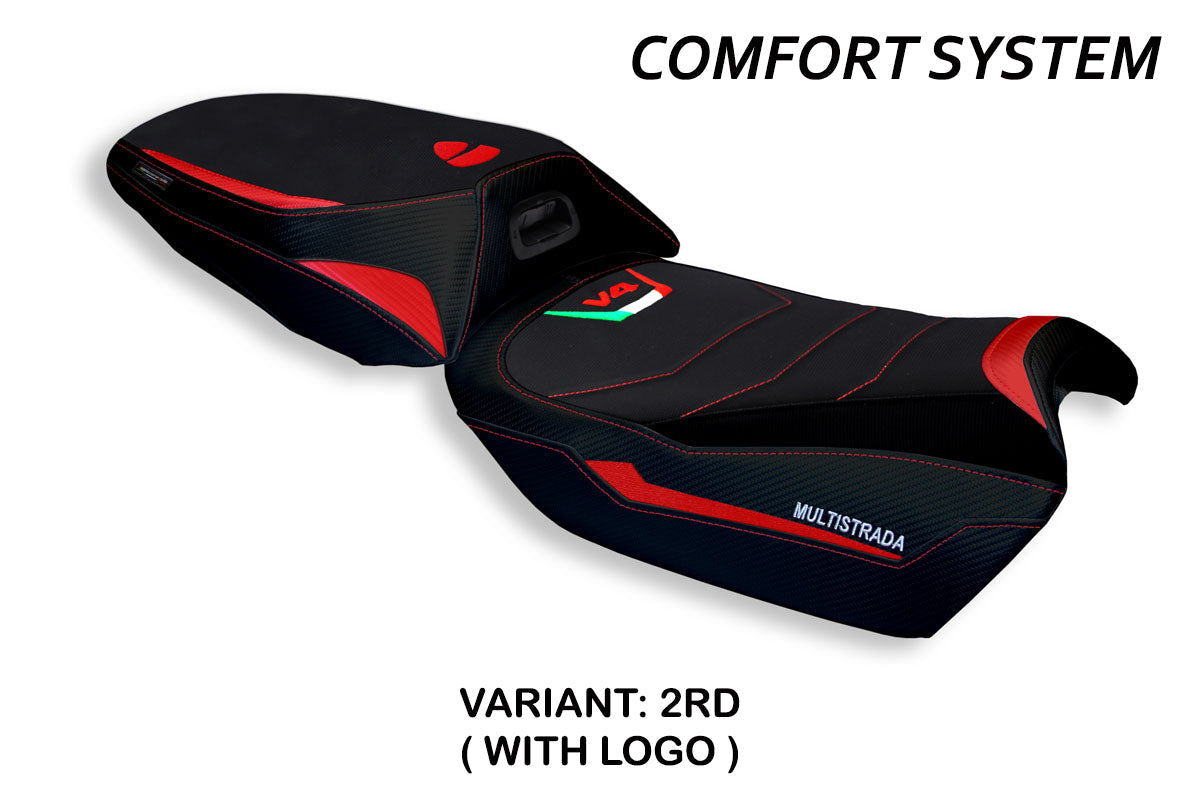 Tappezzeria Italia Ducati Multistrada V4 2021-2025 Heated Seat Cover Comfort in Red