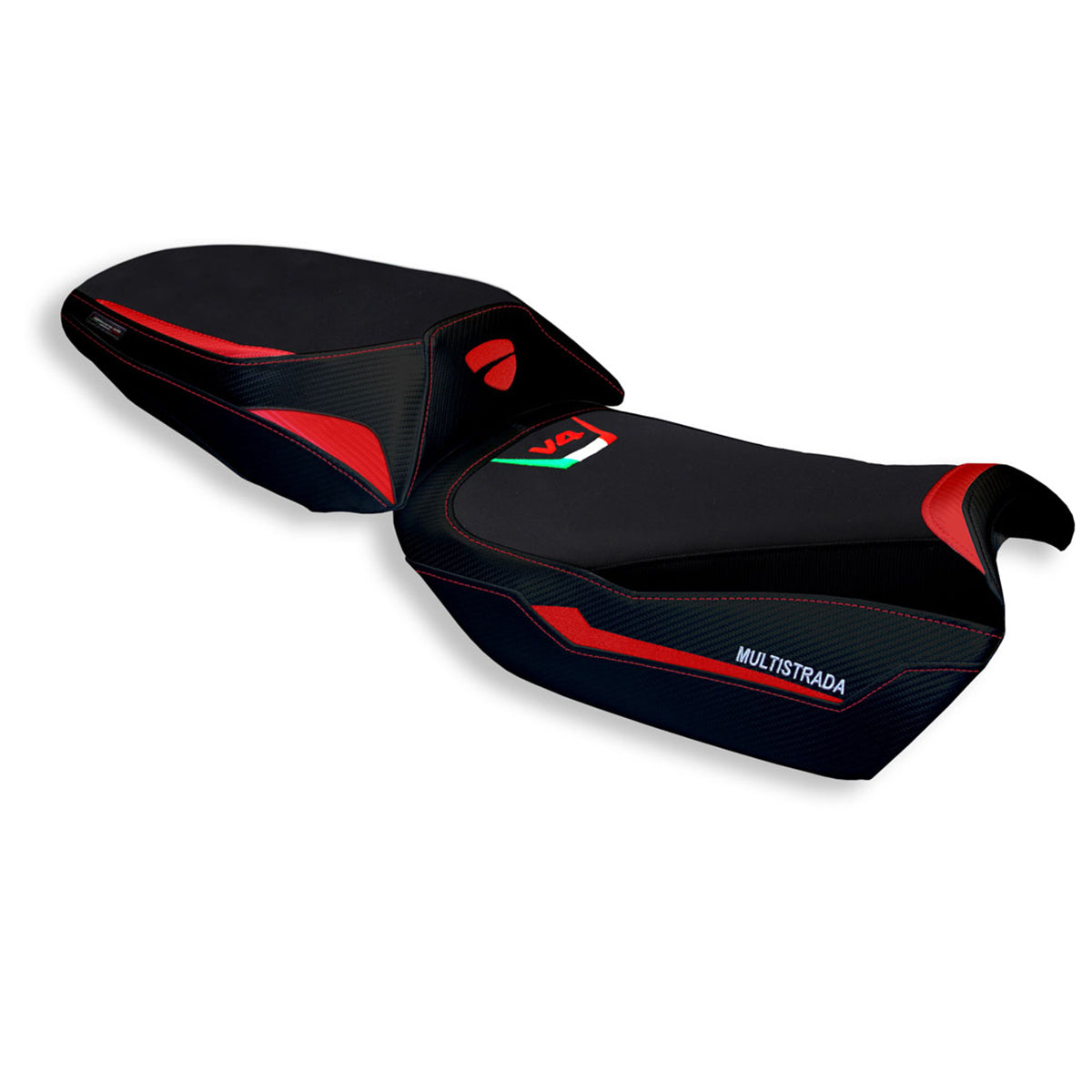 Tappezzeria Italia Ducati Multistrada V4 V4S 2021-2025 Seat Cover in Red and Black