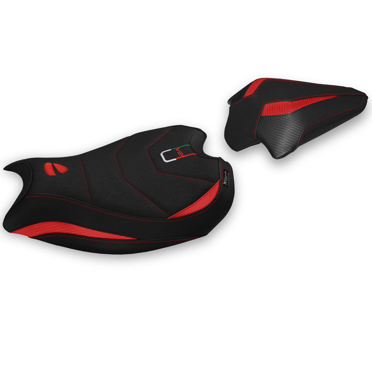 Tappezzeria Italia Ducati Panigale V2 2020-2024 Seat Cover Ultragrip in Red and Black