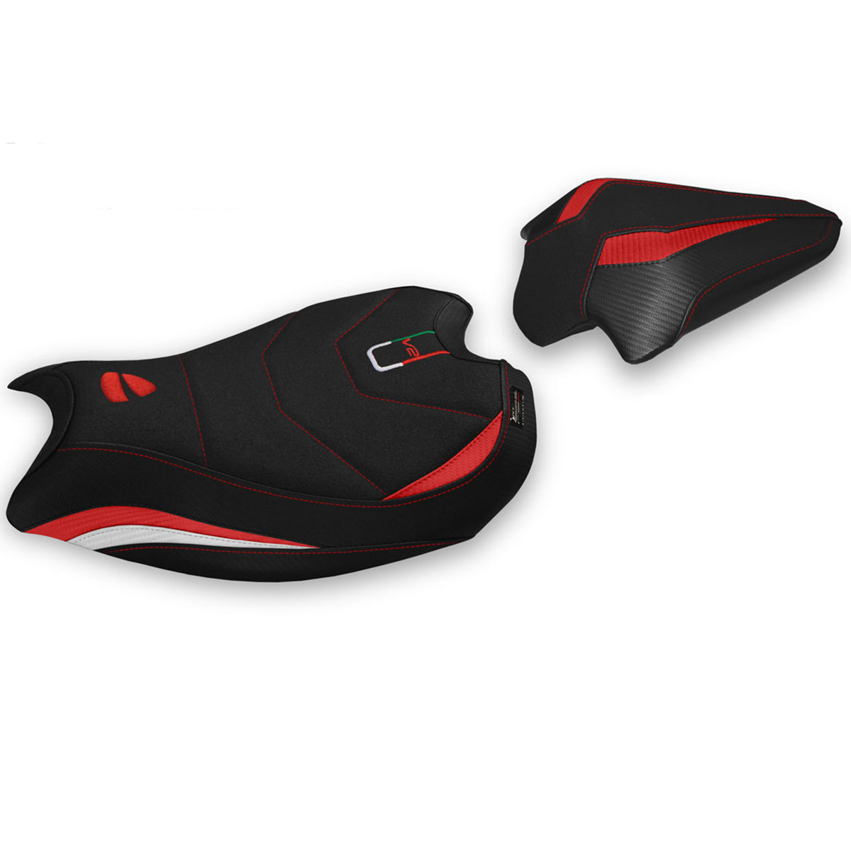 Tappezzeria Italia Ducati Panigale V2 2020-2024 Seat Cover Ultragrip in Red and White