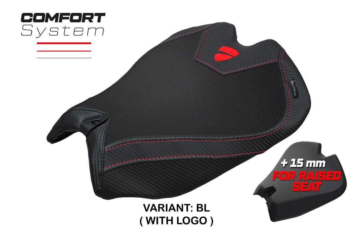 Tappezzeria Italia Ducati Panigale V4 2025 Seat Cover Comfort Black Logo Ducati