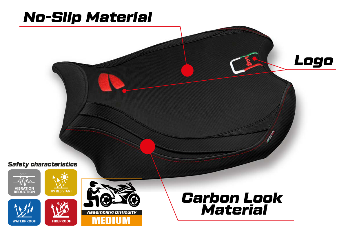Tappezzeria Italia Ducati Panigale V4 2018-2024 Seat Cover in Black