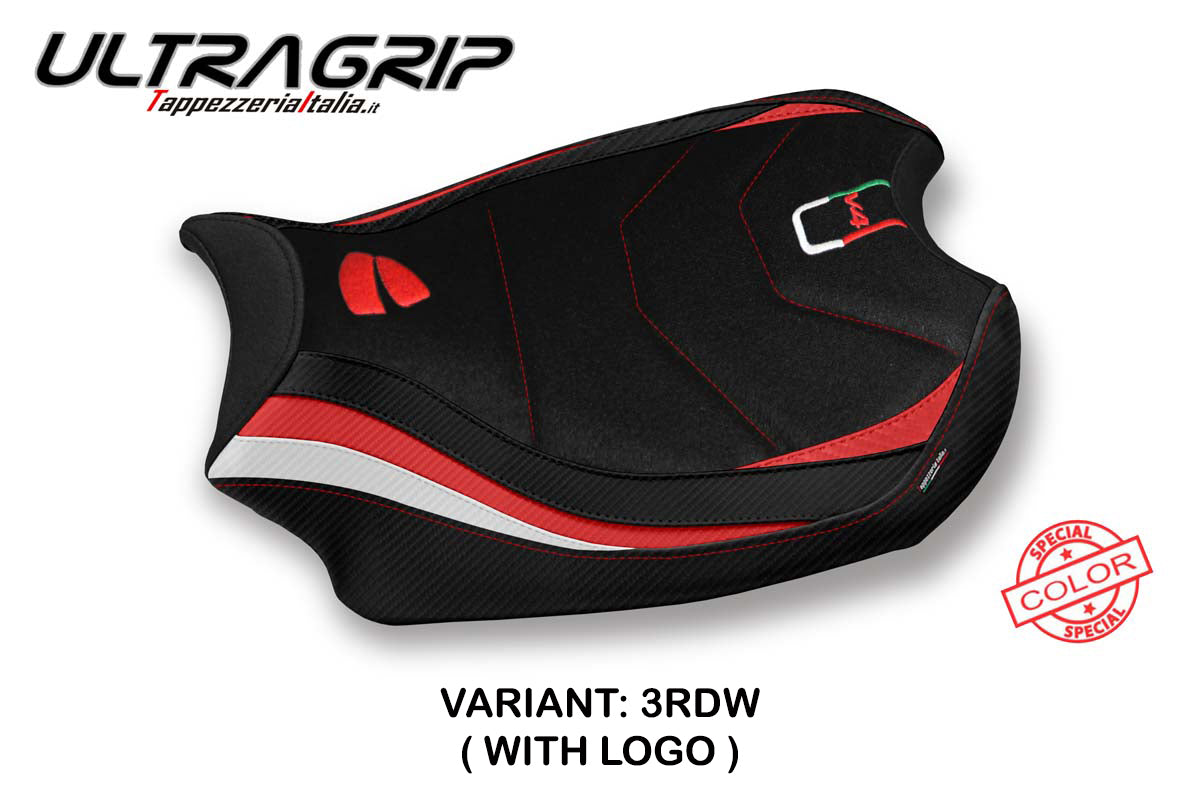 Tappezzeria Italia Ducati Panigale V4 2018-2024 Seat Cover Ultragrip in Red and White
