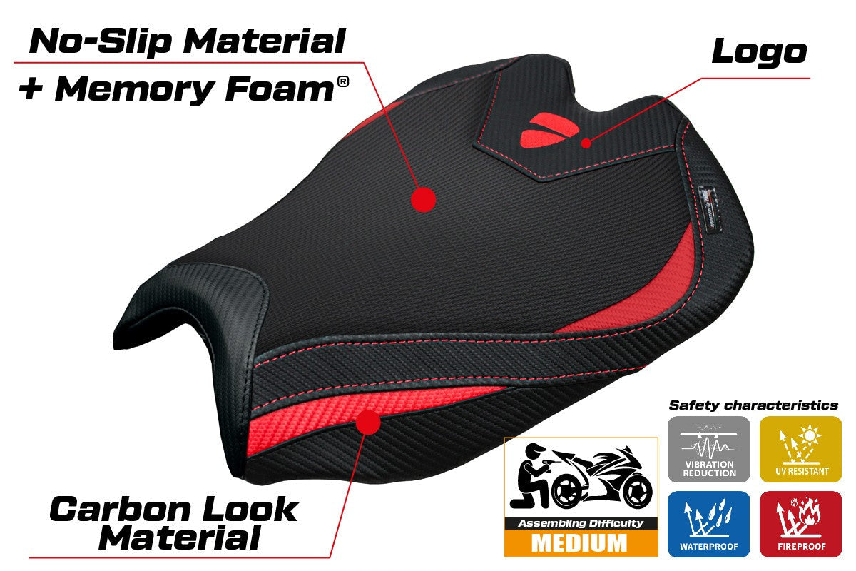 Tappezzeria Italia Ducati streetfighter V4 2025 Seat Cover Comfort Red Black