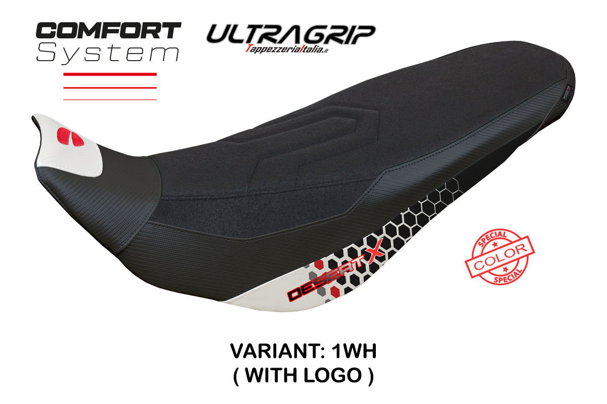 Tappezzeria Italia Ducati Desert X Rally 2022-2025 Seat Cover Comfort in Special White