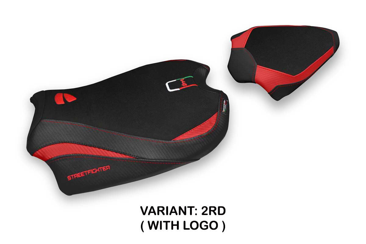 Tappezzeria Italia Ducati Streetfighter V4 2020-2024 Seat Cover in Red and Black