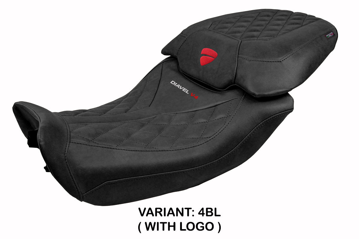 Tappezzeria Italia Ducati Diavel V4 2023-2025 Seat Cover in Diablo Classic Leather Black