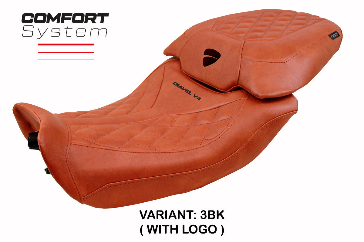 Tappezzeria Italia Ducati Diavel V4 2023-2025 Seat Cover Comfort Classic in Leather Brick