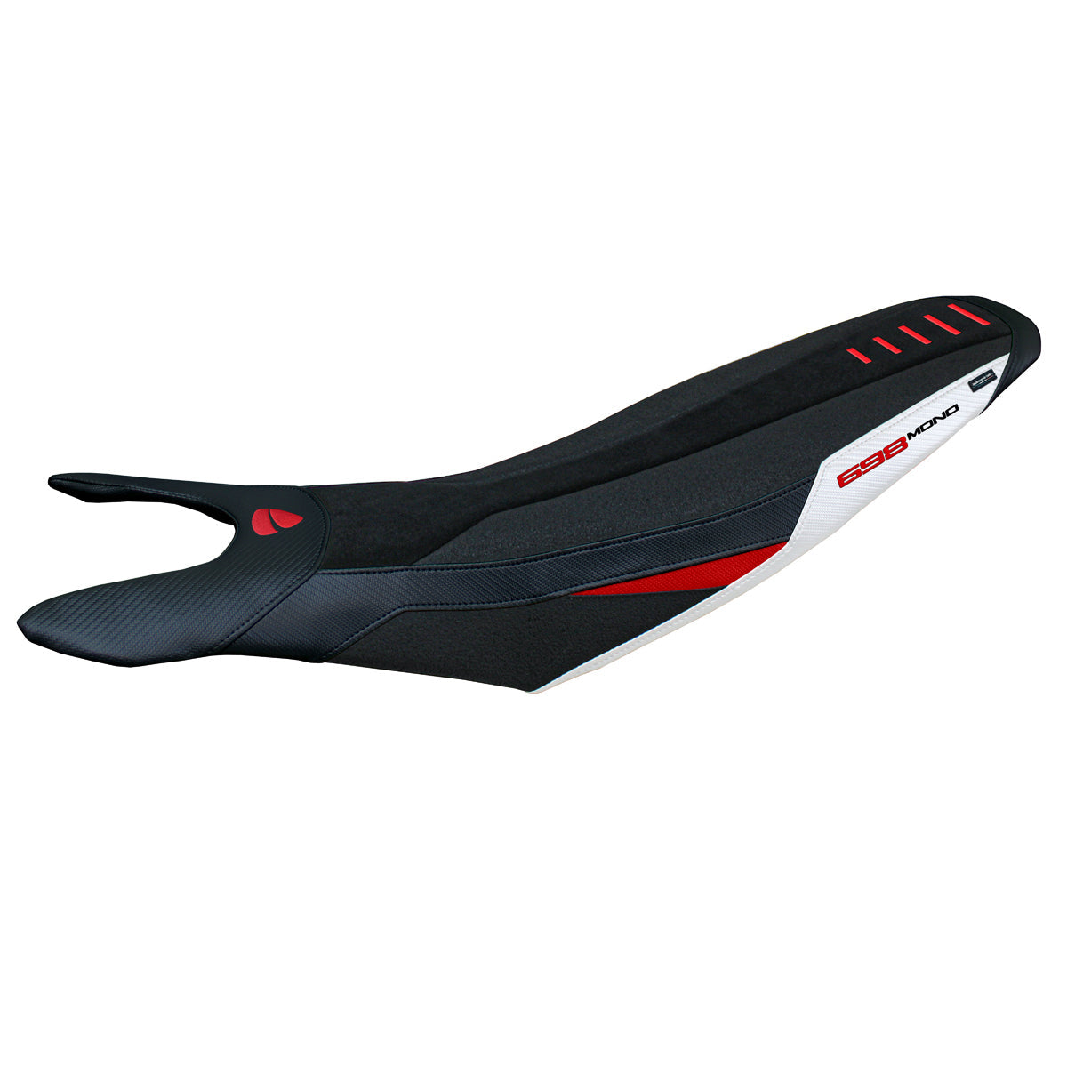 Tappezzeria Italia Ducati Hypermotard 698 2024-2025 Seat Cover Comfort Ultragrip in White Red