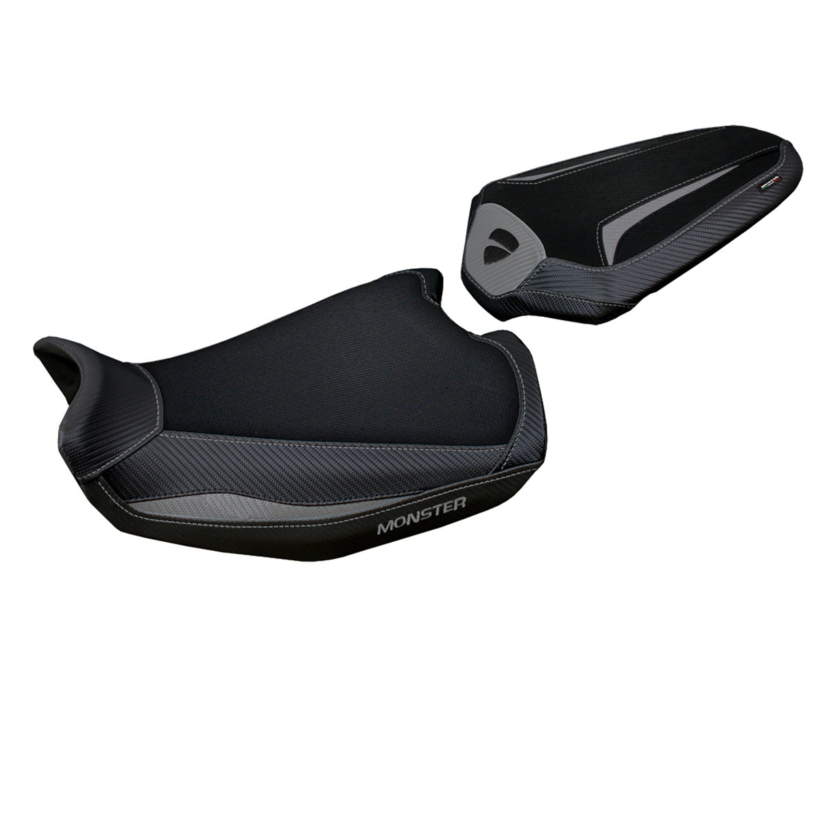 Tappezzeria Italia Ducati Monster 937 950 2021-2025 Seat Cover in Grey and Black