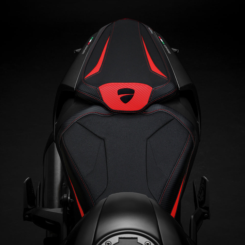 Tappezzeria Italia Ducati Monster 937 950 2021-2025 Seat Cover Ultragrip in Red and Black